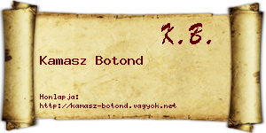 Kamasz Botond névjegykártya